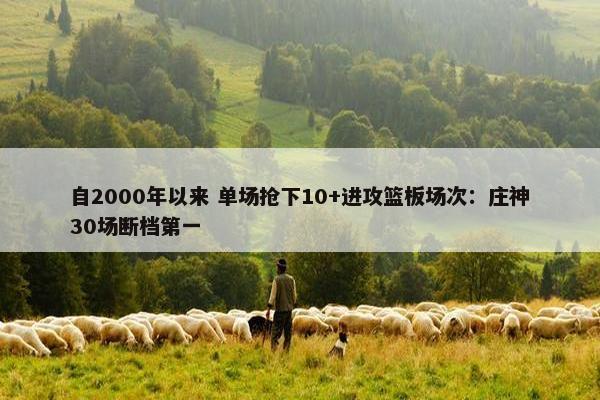 自2000年以来 单场抢下10+进攻篮板场次：庄神30场断档第一