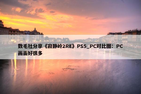 数毛社分享《寂静岭2RE》PS5_PC对比图：PC画面好很多