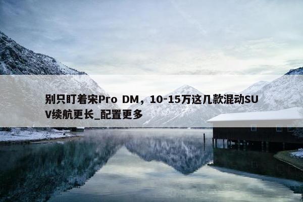 别只盯着宋Pro DM，10-15万这几款混动SUV续航更长_配置更多