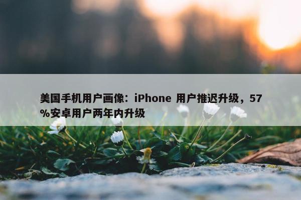 美国手机用户画像：iPhone 用户推迟升级，57%安卓用户两年内升级