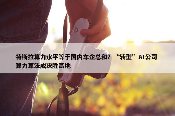 特斯拉算力水平等于国内车企总和？“转型”AI公司 算力算法成决胜高地