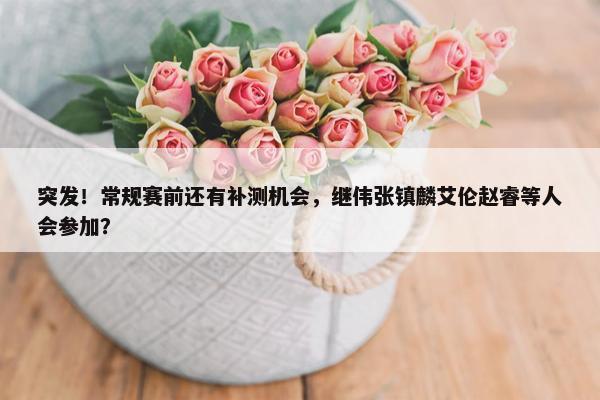 突发！常规赛前还有补测机会，继伟张镇麟艾伦赵睿等人会参加？