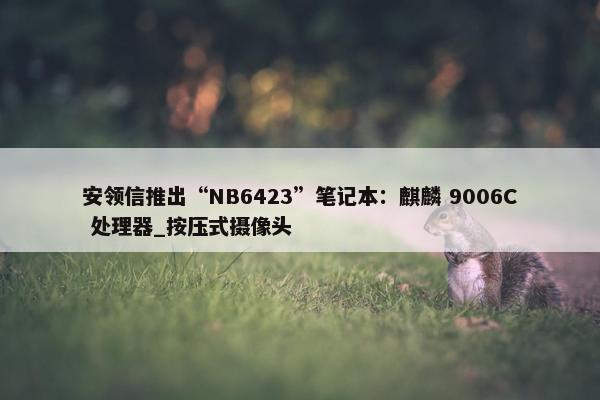 安领信推出“NB6423”笔记本：麒麟 9006C 处理器_按压式摄像头