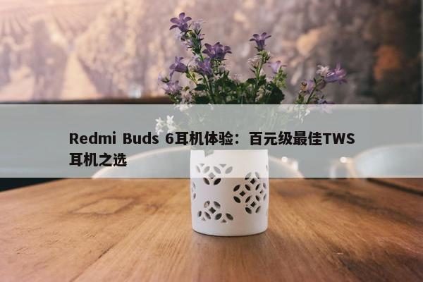 Redmi Buds 6耳机体验：百元级最佳TWS耳机之选