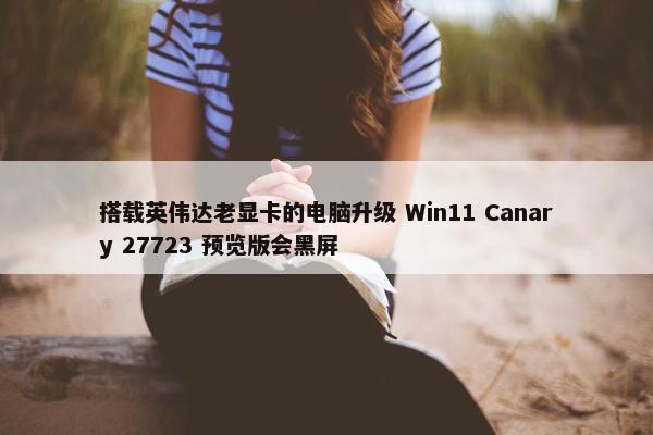 搭载英伟达老显卡的电脑升级 Win11 Canary 27723 预览版会黑屏