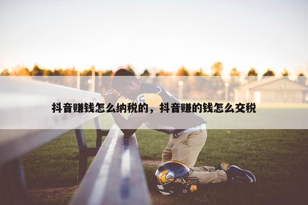 抖音赚钱怎么纳税的，抖音赚的钱怎么交税