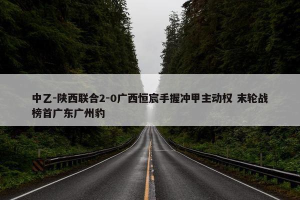 中乙-陕西联合2-0广西恒宸手握冲甲主动权 末轮战榜首广东广州豹