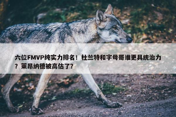 六位FMVP纯实力排名！杜兰特和字母哥谁更具统治力？莱昂纳德被高估了？