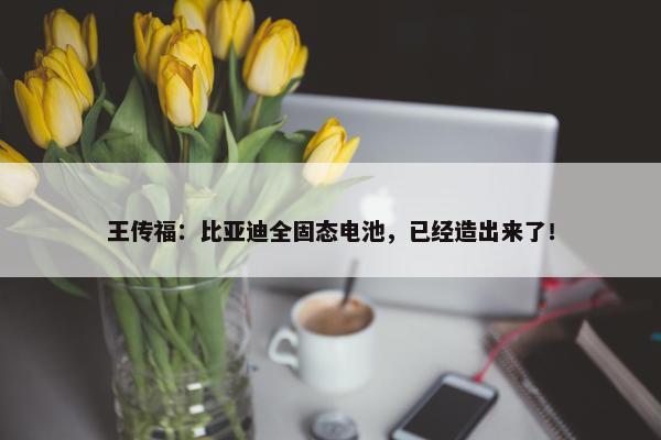 王传福：比亚迪全固态电池，已经造出来了！