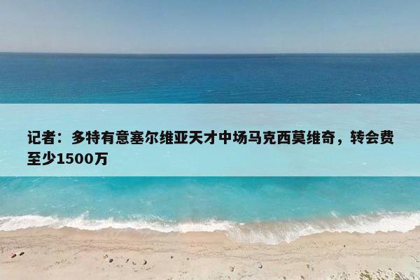 记者：多特有意塞尔维亚天才中场马克西莫维奇，转会费至少1500万