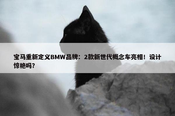 宝马重新定义BMW品牌：2款新世代概念车亮相！设计惊艳吗？