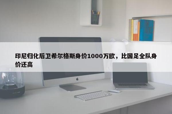 印尼归化后卫希尔格斯身价1000万欧，比国足全队身价还高