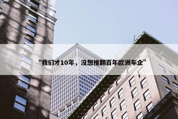 “我们才10年，没想推翻百年欧洲车企”