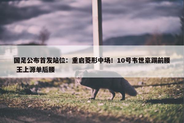 国足公布首发站位：重启菱形中场！10号韦世豪踢前腰 王上源单后腰