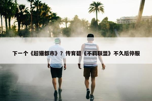 下一个《超猎都市》？传育碧《不羁联盟》不久后停服