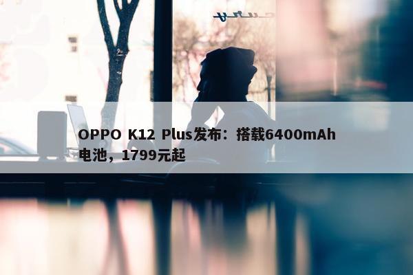 OPPO K12 Plus发布：搭载6400mAh电池，1799元起