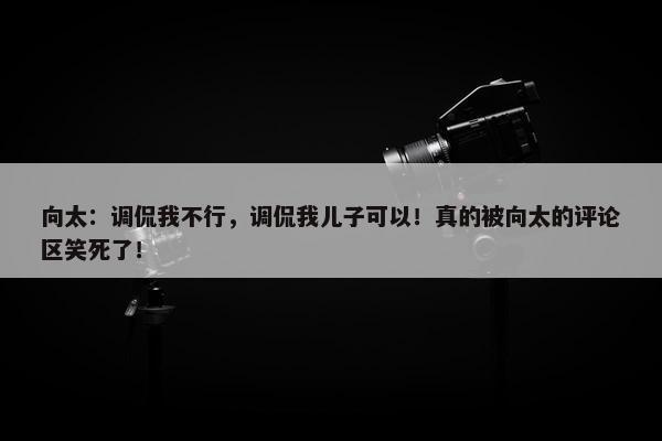 向太：调侃我不行，调侃我儿子可以！真的被向太的评论区笑死了！