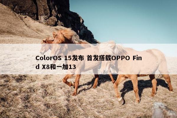 ColorOS 15发布 首发搭载OPPO Find X8和一加13