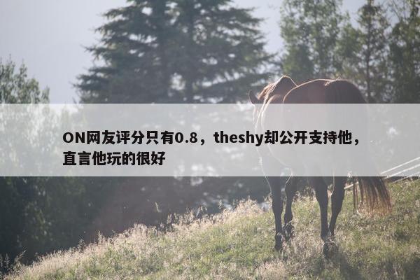 ON网友评分只有0.8，theshy却公开支持他，直言他玩的很好