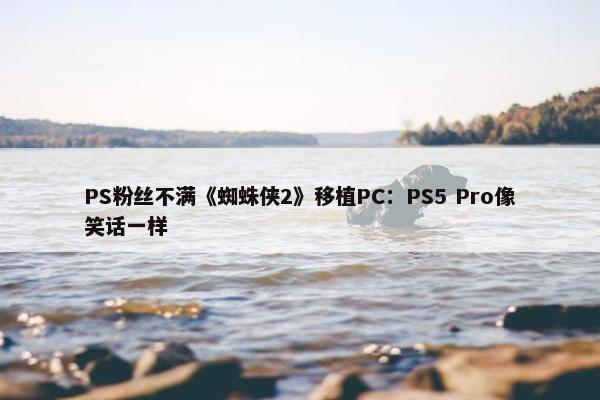 PS粉丝不满《蜘蛛侠2》移植PC：PS5 Pro像笑话一样