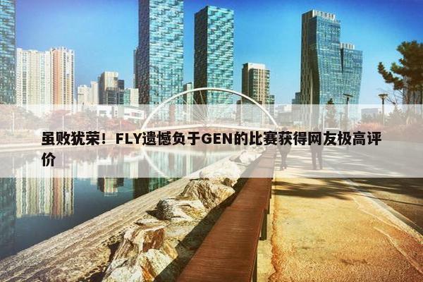 虽败犹荣！FLY遗憾负于GEN的比赛获得网友极高评价