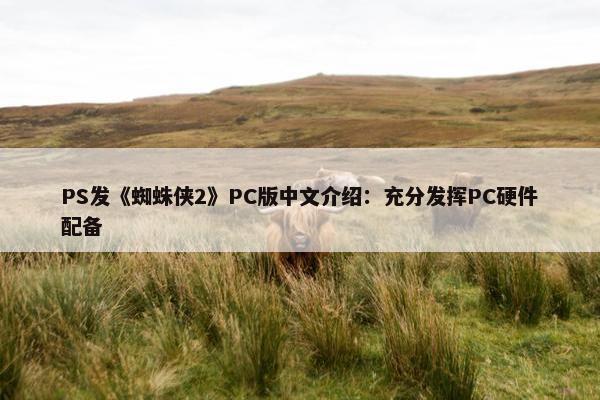 PS发《蜘蛛侠2》PC版中文介绍：充分发挥PC硬件配备