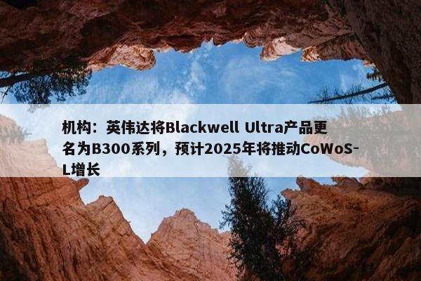 机构：英伟达将Blackwell Ultra产品更名为B300系列，预计2025年将推动CoWoS-L增长