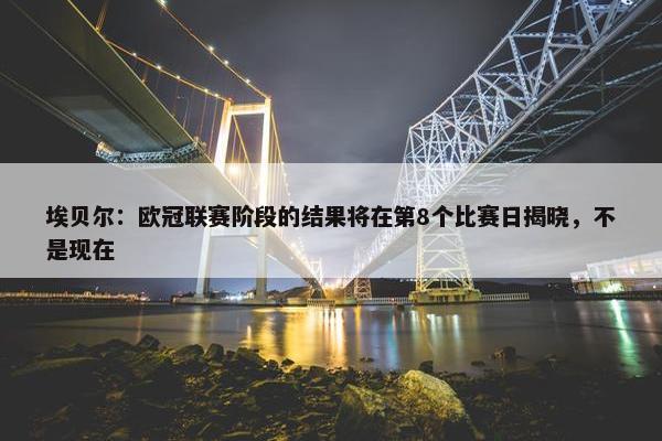 埃贝尔：欧冠联赛阶段的结果将在第8个比赛日揭晓，不是现在