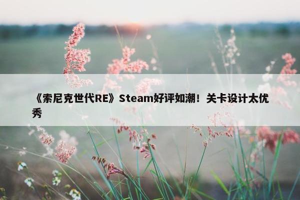 《索尼克世代RE》Steam好评如潮！关卡设计太优秀