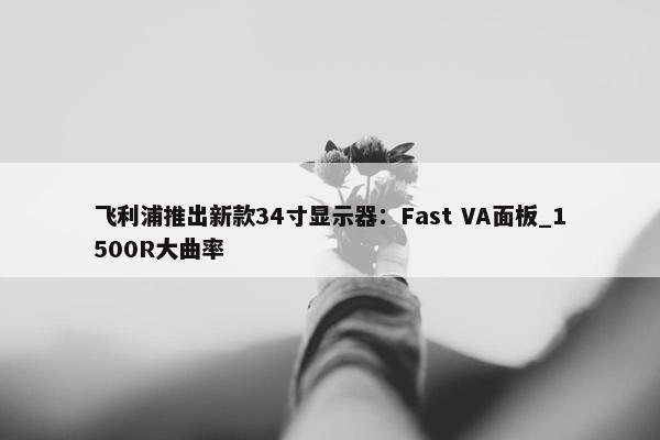 飞利浦推出新款34寸显示器：Fast VA面板_1500R大曲率