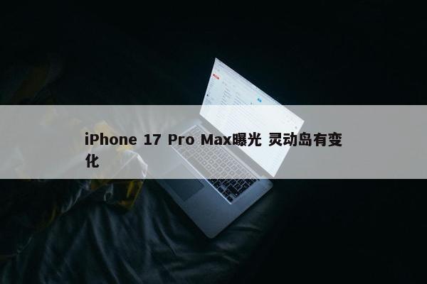 iPhone 17 Pro Max曝光 灵动岛有变化