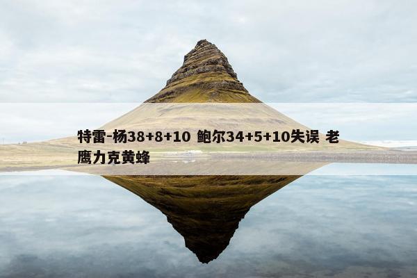 特雷-杨38+8+10 鲍尔34+5+10失误 老鹰力克黄蜂