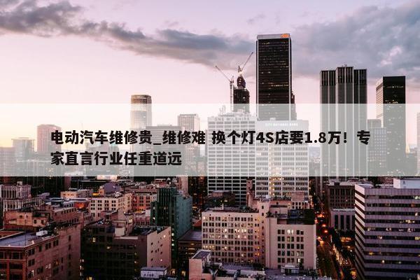 电动汽车维修贵_维修难 换个灯4S店要1.8万！专家直言行业任重道远