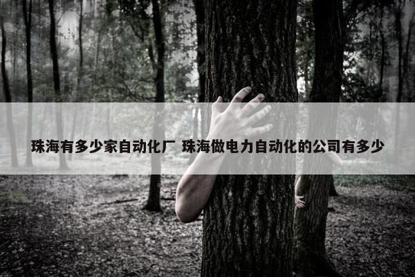 珠海有多少家自动化厂 珠海做电力自动化的公司有多少