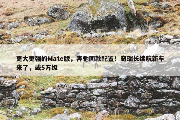 更大更强的Mate版，奔驰同款配置！奇瑞长续航新车来了，或5万级