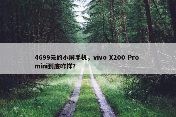 4699元的小屏手机，vivo X200 Pro mini到底咋样？