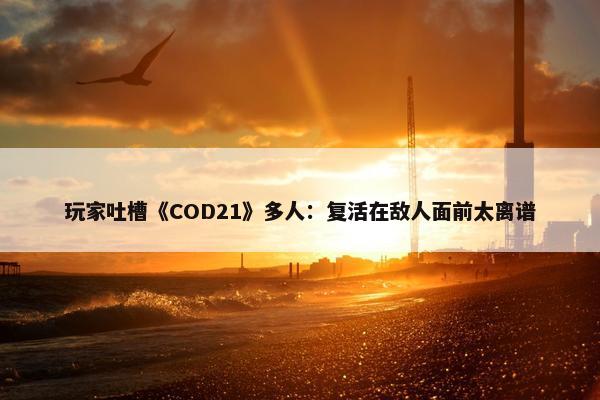 玩家吐槽《COD21》多人：复活在敌人面前太离谱