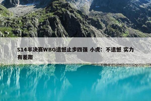 S14半决赛WBG遗憾止步四强 小虎：不遗憾 实力有差距