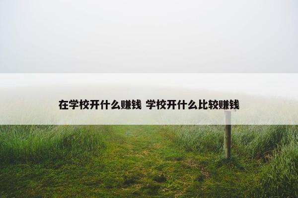 在学校开什么赚钱 学校开什么比较赚钱