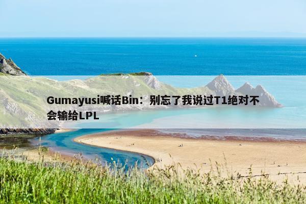 Gumayusi喊话Bin：别忘了我说过T1绝对不会输给LPL