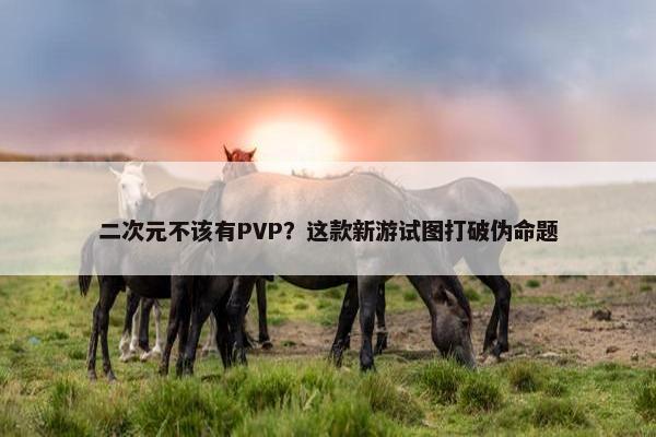 二次元不该有PVP？这款新游试图打破伪命题