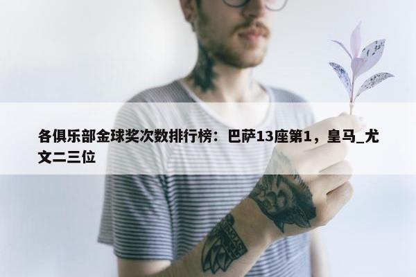 各俱乐部金球奖次数排行榜：巴萨13座第1，皇马_尤文二三位