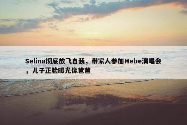 Selina彻底放飞自我，带家人参加Hebe演唱会，儿子正脸曝光像爸爸