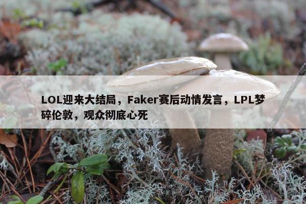 LOL迎来大结局，Faker赛后动情发言，LPL梦碎伦敦，观众彻底心死