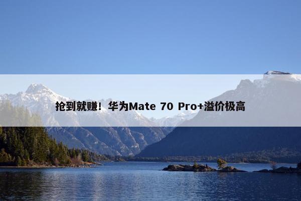 抢到就赚！华为Mate 70 Pro+溢价极高