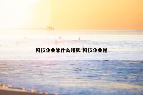 科技企业靠什么赚钱 科技企业是