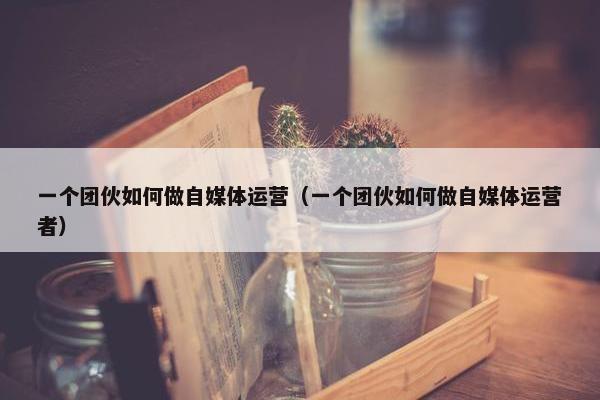 一个团伙如何做自媒体运营（一个团伙如何做自媒体运营者）