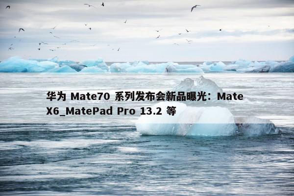 华为 Mate70 系列发布会新品曝光：Mate X6_MatePad Pro 13.2 等