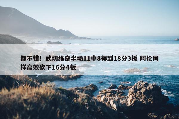 都不错！武切维奇半场11中8得到18分3板 阿伦同样高效砍下16分4板