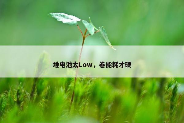 堆电池太Low，卷能耗才硬